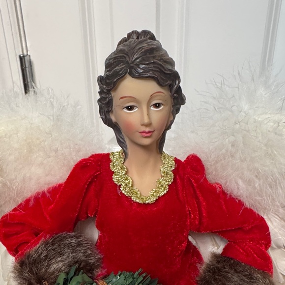Festive Red Angel Tree Topper (Lights up) - Picture 7 of 13